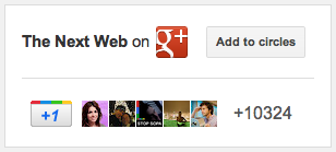 TheNextWeb badge on Googleplus photo TheNextWeb badge on Googleplus Google introduces new aesthetic options for Google+ badges