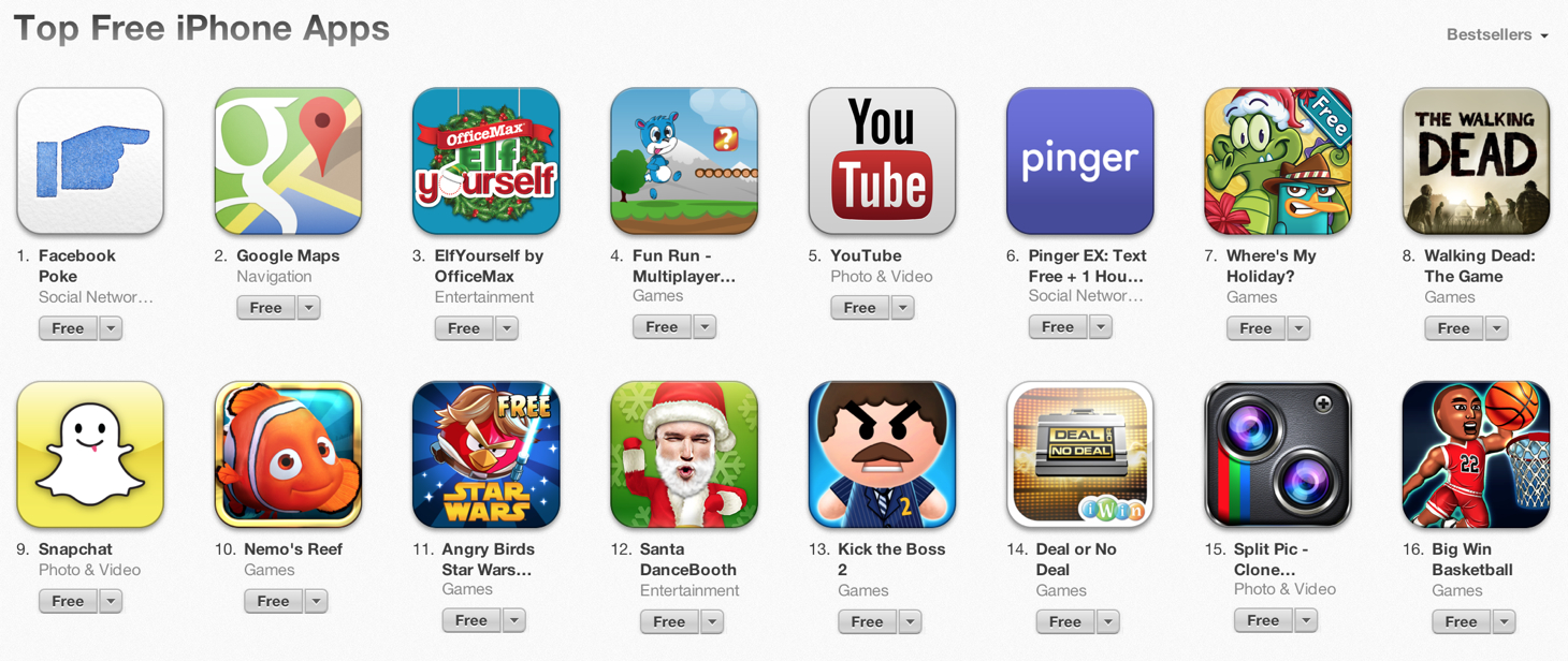 ... Poke displaces Google Maps as the App Store’s most popular free app