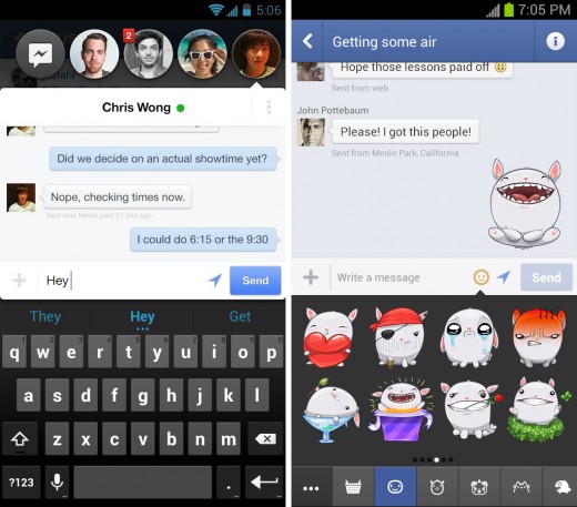 facebookmessenger 520x457 22 of the best mobile messaging apps to replace SMS on your smartphone