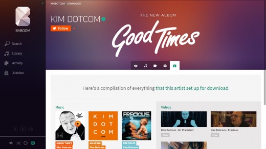 baboom5 520x292 Kim Dotcom gives a sneak preview of Baboom, his new music streaming service