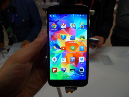 P1050111 520x390 Samsung Galaxy S5 hands on: Is the fingerprint scanner and heart rate monitor just a gimmick?