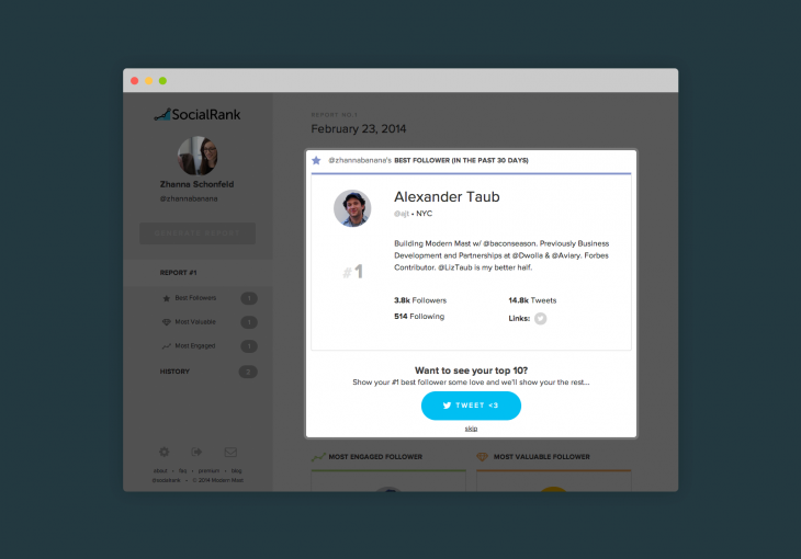 SocialRank 2 730x510 SocialRank helps you find your most valuable Twitter followers