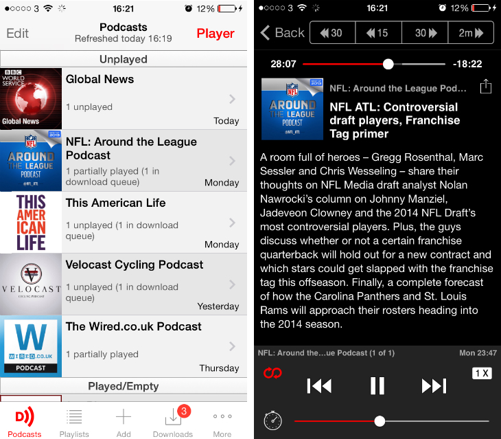 downcast1 9 of the best podcast apps for the iPhone and iPad