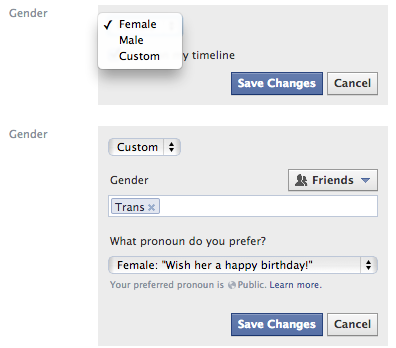 facebook custom gender Facebook now lets you select a custom gender on your profile