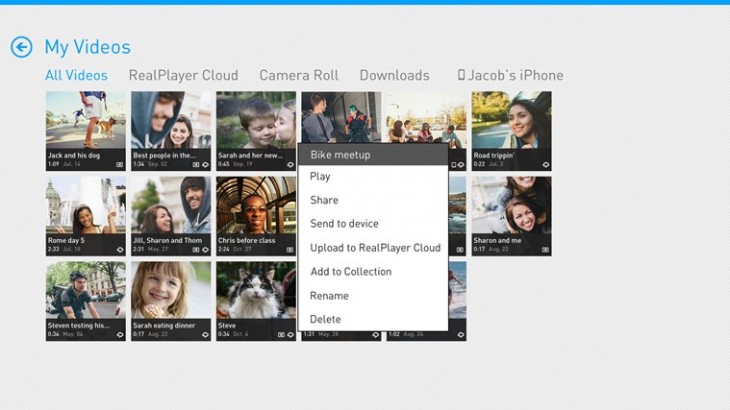 realplayer cloud 730x410 Real Player Cloud now available worldwide, video sharing via SMS added to Android and iOS apps