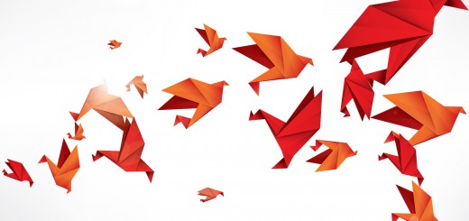 paper origami birds