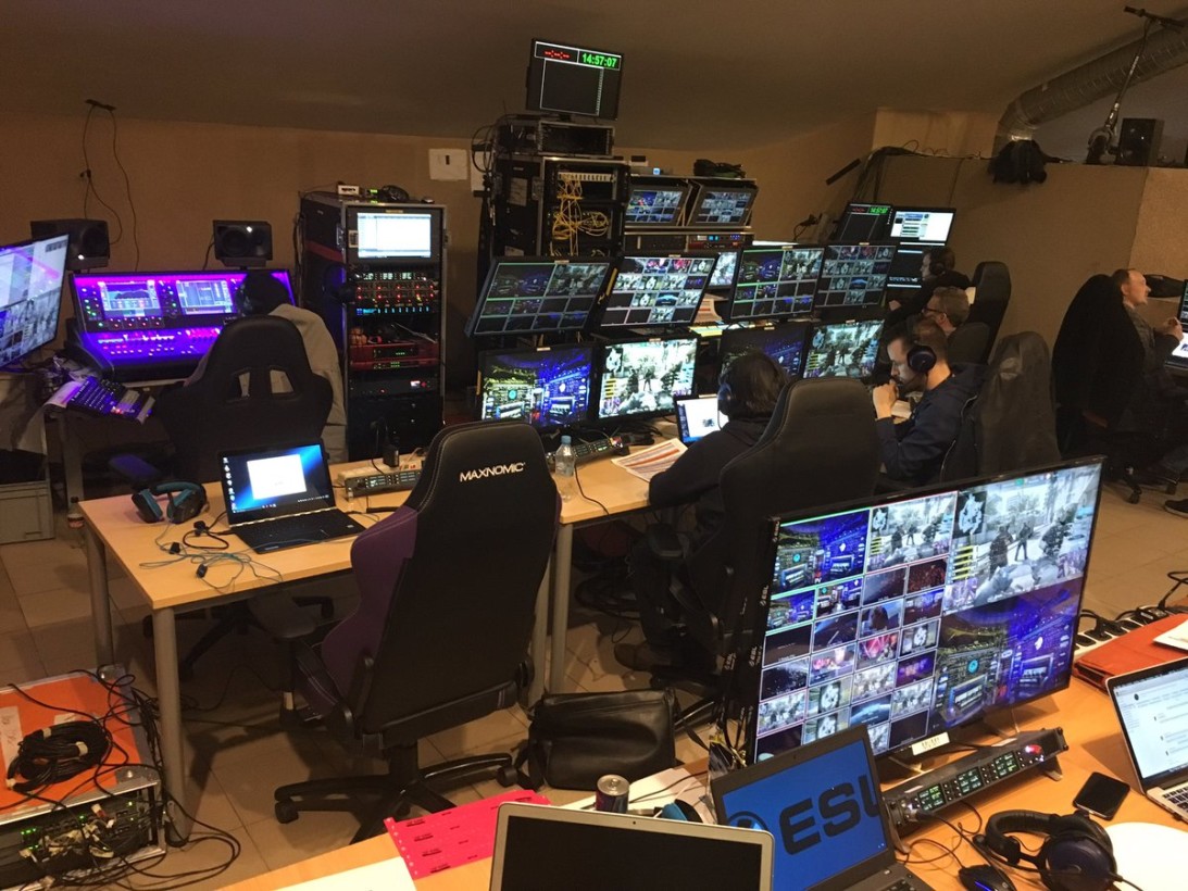 The control room backstage at IEM 2017