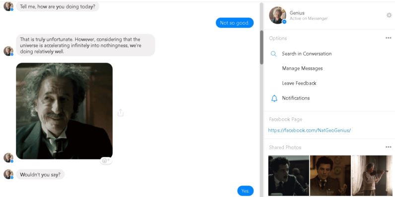 Einstein chatbot shows Facebook Messenger’s potential as an educational tool